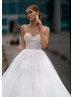 Thin Straps Ivory Lace Tulle Wedding Dress